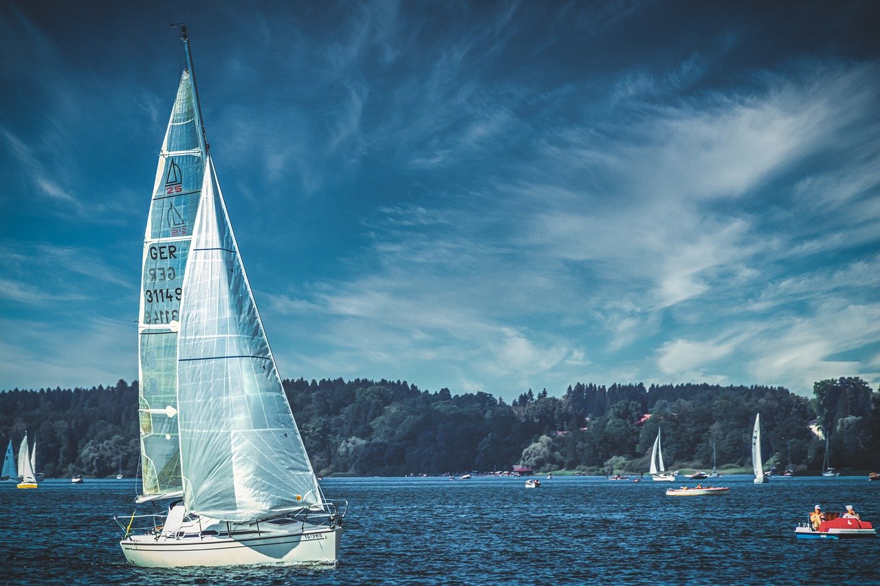 yacht, sailing boat, chiemsee